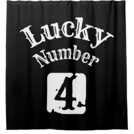 4 - Lucky Number 4 Luck Douchegordijn