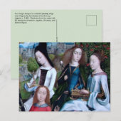 4 Maagdarmmartelaars in een tuin (met vermelding v Briefkaart (Voorkant / Achterkant)