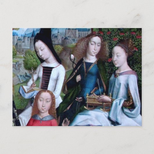 4 Maagdarmmartelaars in een tuin (met vermelding v Briefkaart (Voorkant)