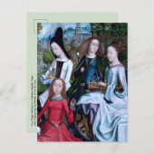 4 Maagdarmmartelaars in een tuin (met vermelding v Briefkaart (Voorkant / Achterkant)