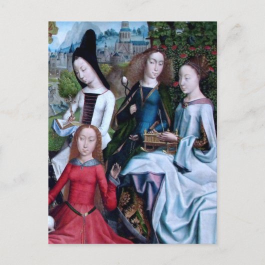 4 Maagdarmmartelaars in een tuin (met vermelding v Briefkaart (Voorkant)