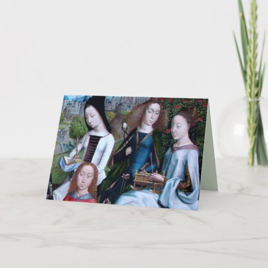 4 Maagdarmmartelaars in een tuin (met vermelding v Kaart (Voorkant)