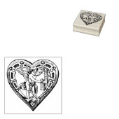 4 maten rubber stempel met afbeelding Cupid mailbo (Gestempeld)