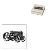 4 maten rubber stempel retro afbeelding Tractor (Gestempeld)