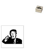 4 maten rubberen stempel met afbeelding Donald Tru (Gestempeld)