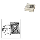 4 maten rubberen stempel Postzegel en poststempel (Gestempeld)