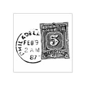 4 maten rubberen stempel Postzegel en poststempel (Afrduk)