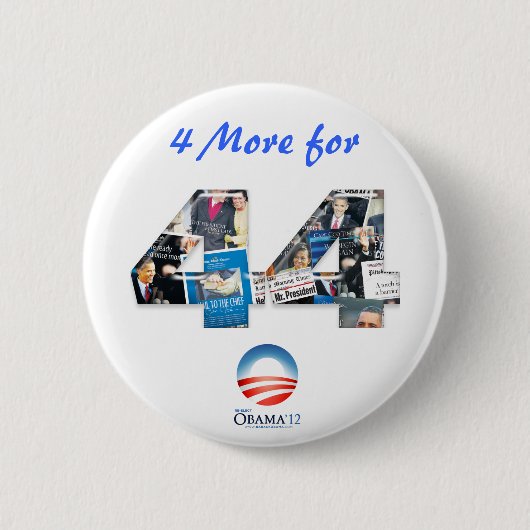 4 Meer voor 44 Obama's re-elecection Button (Voorkant)