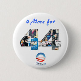 4 Meer voor 44 Obama's re-elecection Button