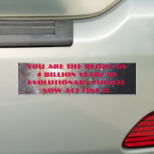 4 miljard jaar bumpersticker (Op auto)