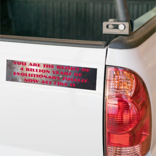 4 miljard jaar bumpersticker (Op Truck)