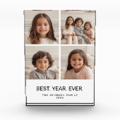 4 minimalistisch fotocollage - Beste jaar ooit Fotoblokken (Voorkant)