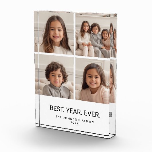 4 minimalistisch fotocollage - Beste jaar ooit Fotoblokken (Rechts)