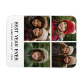 4 minimalistisch fotocollage - Beste jaar ooit Magneet (Horizontaal)