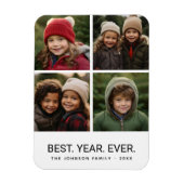 4 minimalistisch fotocollage - Beste jaar ooit Magneet (Verticaal)