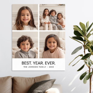 4 minimalistisch fotocollage - Beste jaar ooit Poster