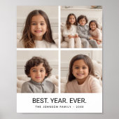 4 minimalistisch fotocollage - Beste jaar ooit Poster (Voorkant)