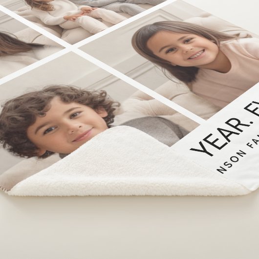 4 minimalistisch fotocollage - Beste jaar ooit Sherpa Deken (3/4)