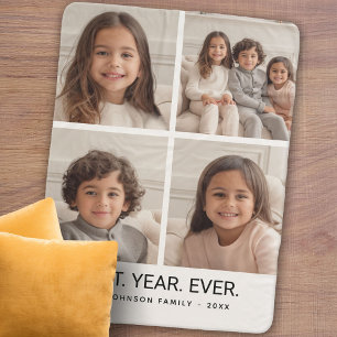 4 minimalistisch fotocollage - Beste jaar ooit Sherpa Deken