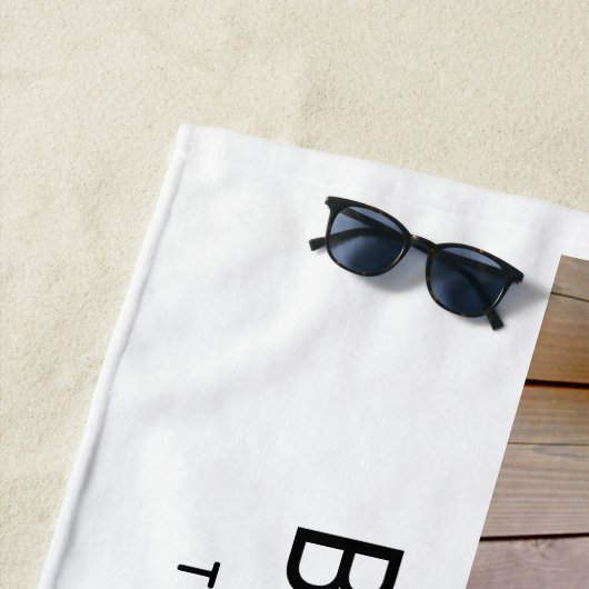 4 minimalistisch fotocollage - Beste jaar ooit wit Strandlaken (In situ)