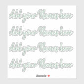 4 moderne op maat gemaakte naam laptopstickers set sticker (Vel)