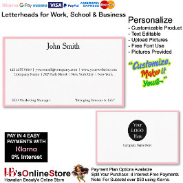 4 Moderne Roze Logo Om de Bedrijfsmerknaam te Prom Visitekaartje