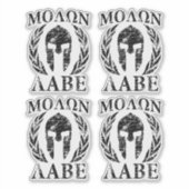 4 Molon Labe Spartan Warrior Laurels Sticker (Voorkant)