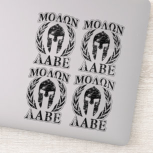 4 Molon Labe Spartan Warrior Laurels Sticker