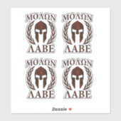 4 Molon Labe Spartan Warrior Laurels Sticker (Vel)