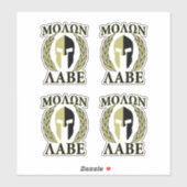 4 Molon Labe Spartan Warrior Laurels Sticker (Vel)