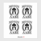 4 Molon Labe Spartan Warrior Laurels Sticker (Vel)
