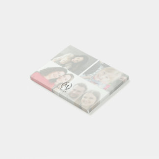 4 Monogram gepersonaliseerde post-it notities Post-it® Notes