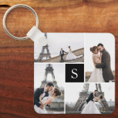 4 Monogram voor fotogalerie Black Sleutelhanger (Voorkant)