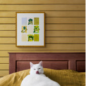 4 mooie zwarte dames artistieke grunge stijl poster