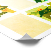 4 mooie zwarte dames artistieke grunge stijl poster (Hoek)