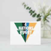 4 Naciones Rugby Briefkaart (Staand voorkant)