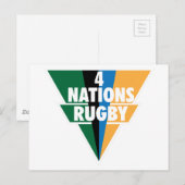 4 Naciones Rugby Briefkaart (Voorkant / Achterkant)