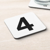 4 - nummer vier bier onderzetter (Linkerzijde)