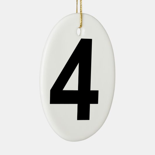 4 - nummer vier keramisch ornament (Rechts)