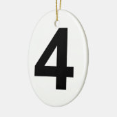 4 - nummer vier keramisch ornament (Links)