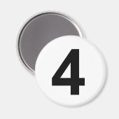 4 - nummer vier magneet (Voorkant / Achterkant)
