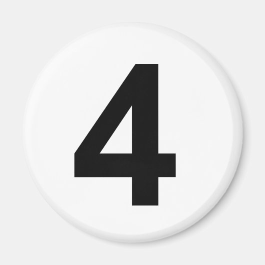 4 - nummer vier magneet (Voorkant)