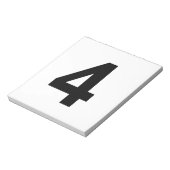 4 - nummer vier notitieblok (Linkerzijde)
