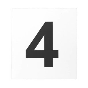 4 - nummer vier notitieblok
