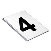 4 - nummer vier notitieboek (Rechterzijde)