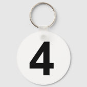 4 - nummer vier sleutelhanger (Voorkant)