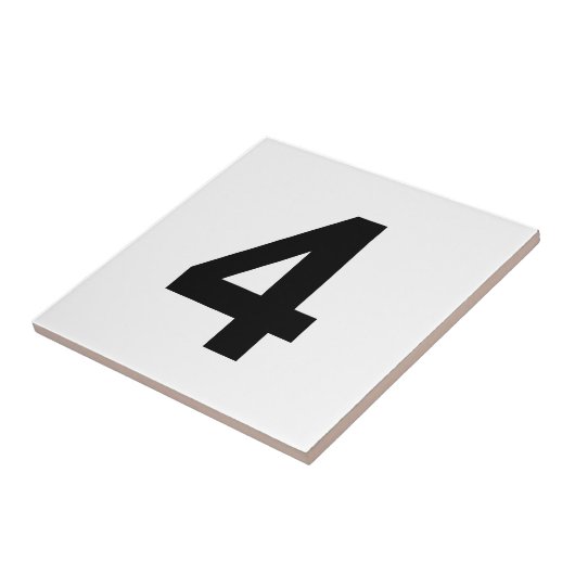 4 - nummer vier tegeltje (Zijkant)