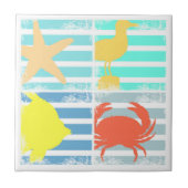 4 Ocean Design Squares Tegeltje (Voorkant)