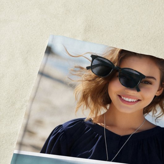 4 ongelijke fotocollage - funky vierzijdige kunst strandlaken (In situ)