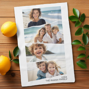 4 ongelijke fotocollage - funky vierzijdige kunst theedoek